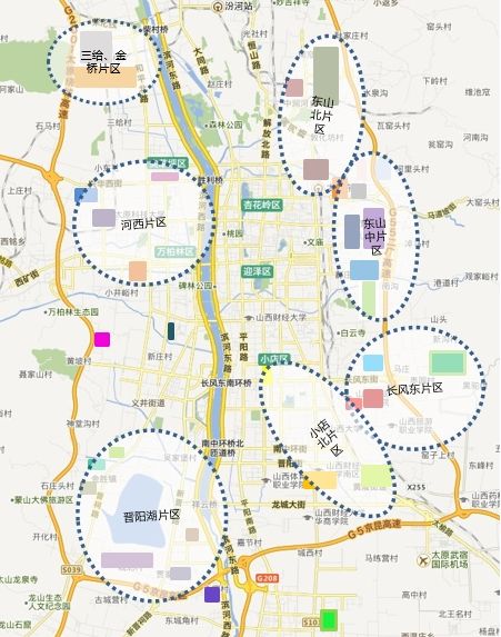 小店區龍城大街周邊表現得尤為集中